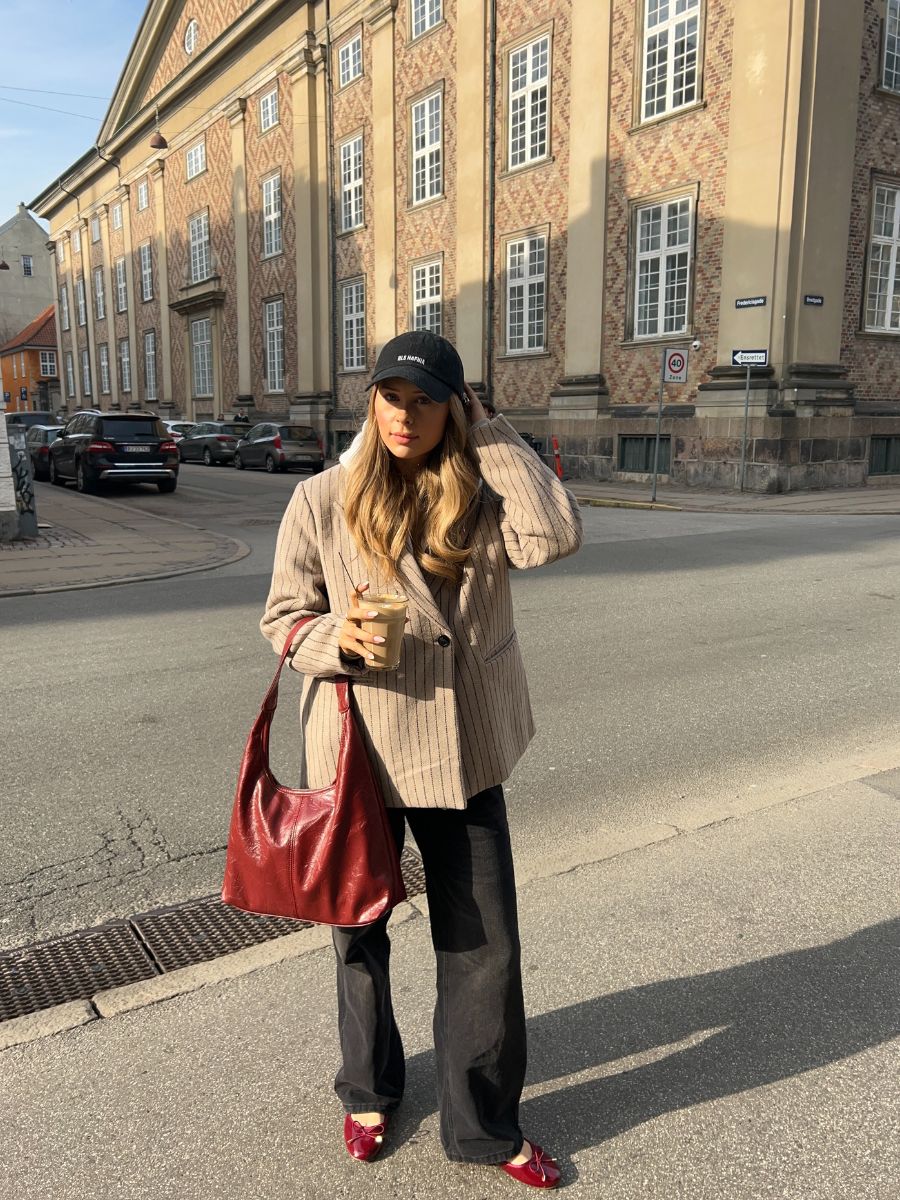 Oline ballerina - Mørkerød