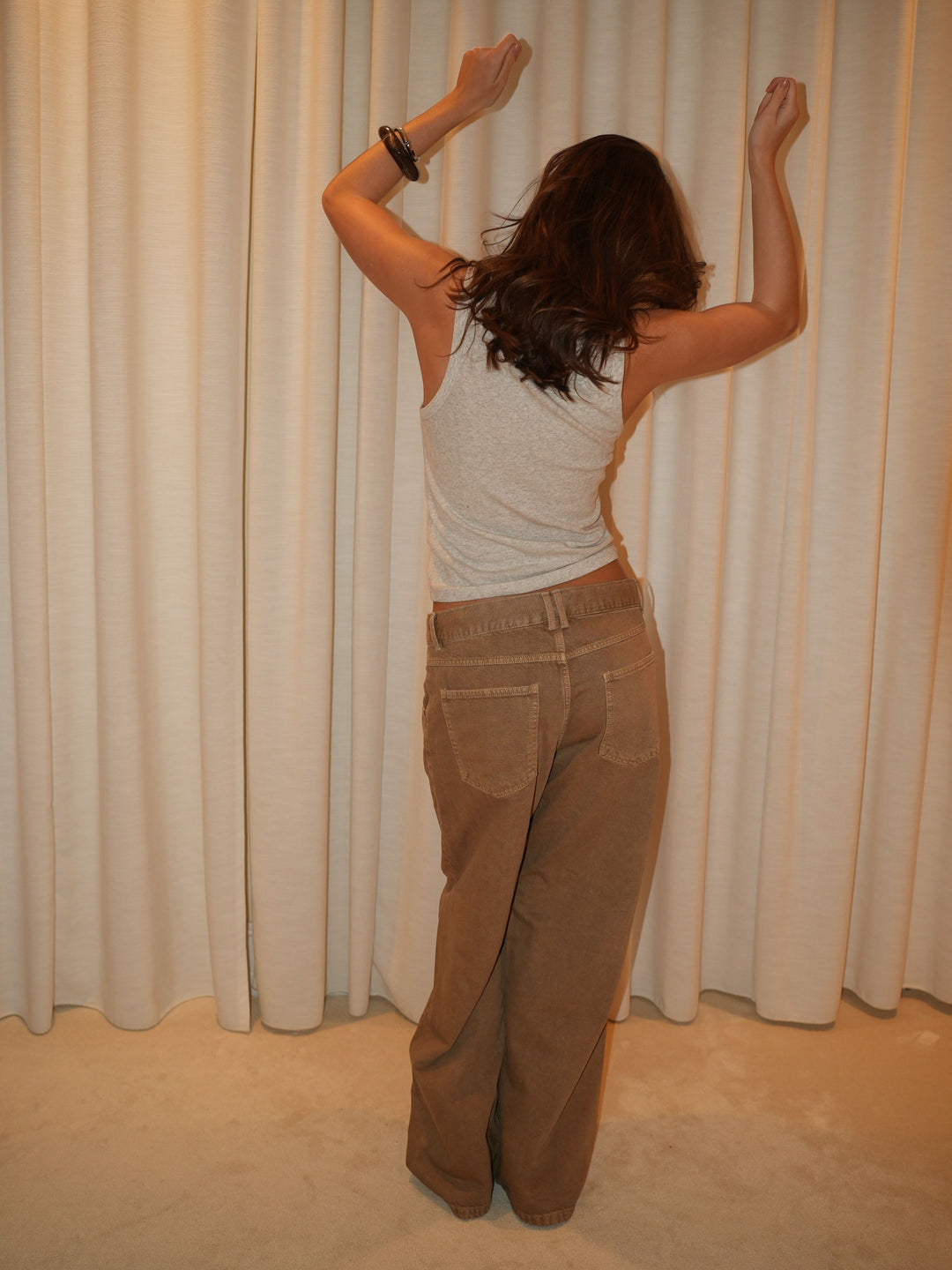 Othilie yoke jeans - Brun