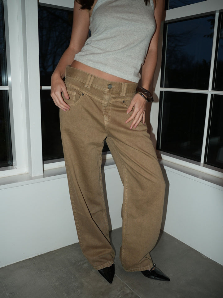 Othilie yoke jeans - Brun