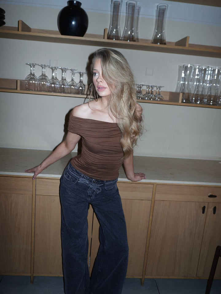 Paola top - Brun
