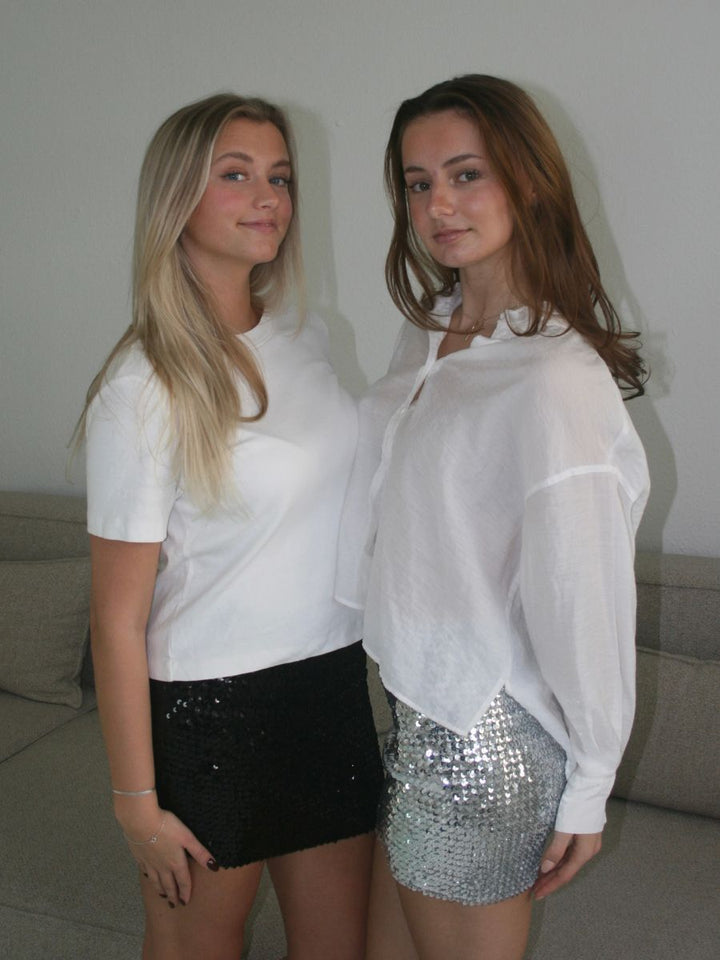 Sigrid glitter top/bund - Sort