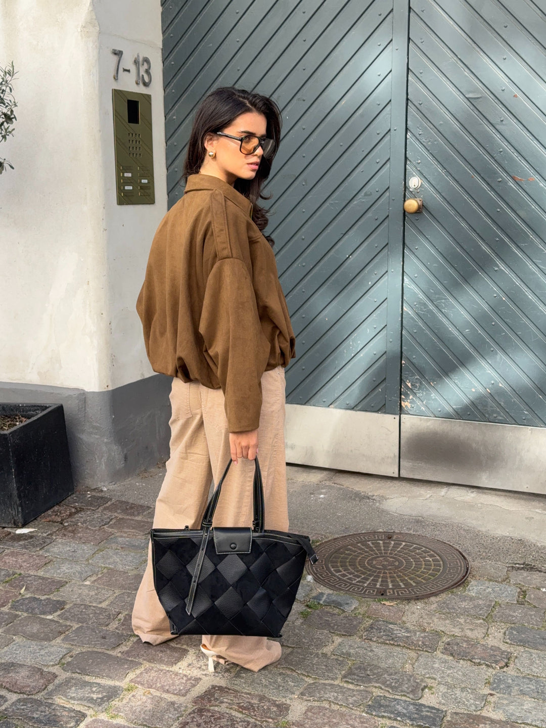 Tilia flettet skuldertaske - Sort