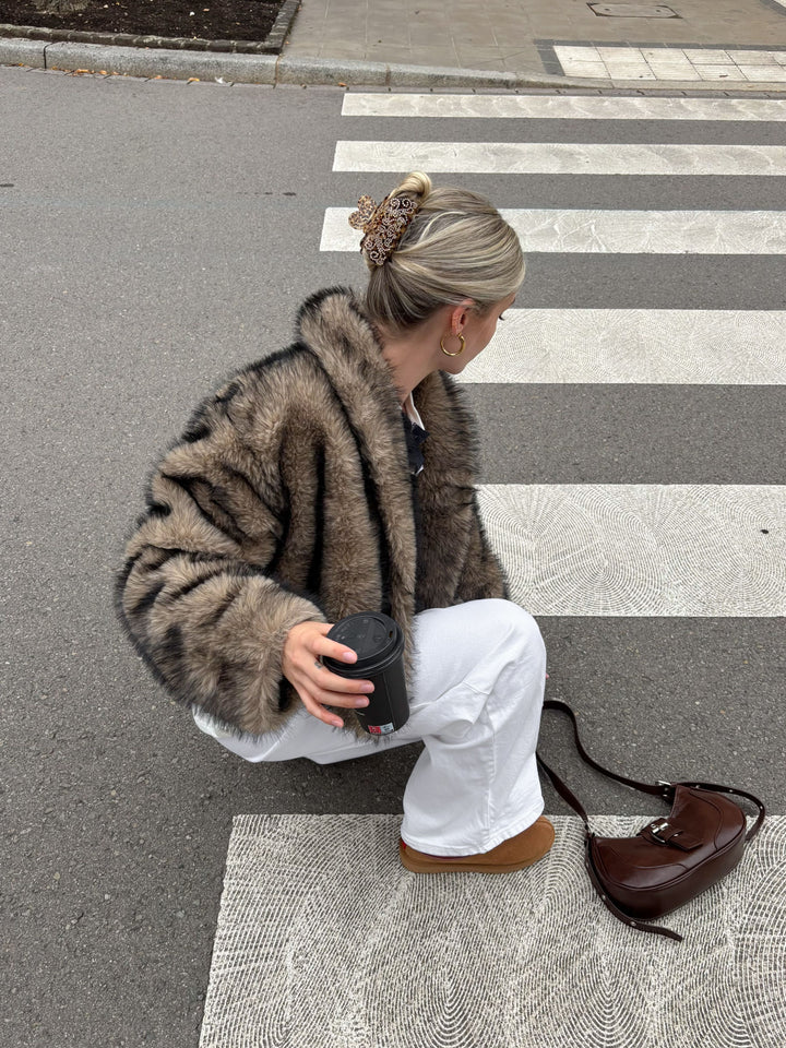 Ziva pelsjakke - Brun