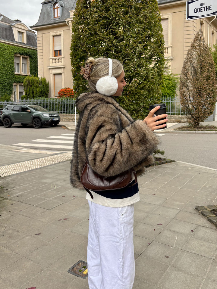 Ziva pelsjakke - Brun