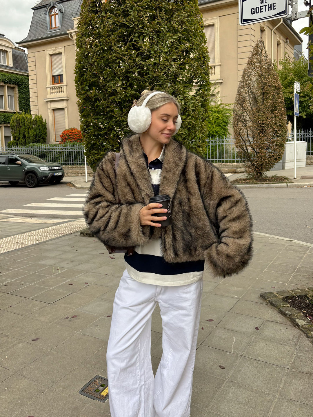 Ziva pelsjakke - Brun