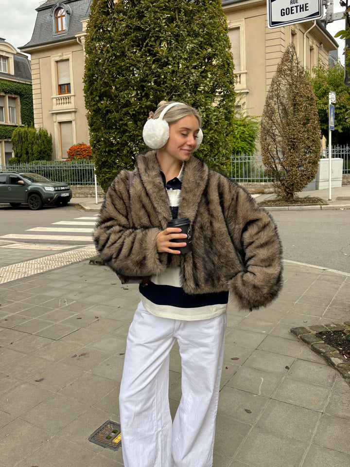 Ziva pelsjakke - Brun