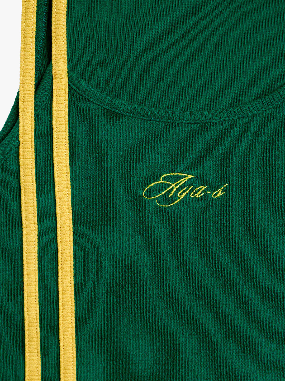 Leora Rib Top Grøn