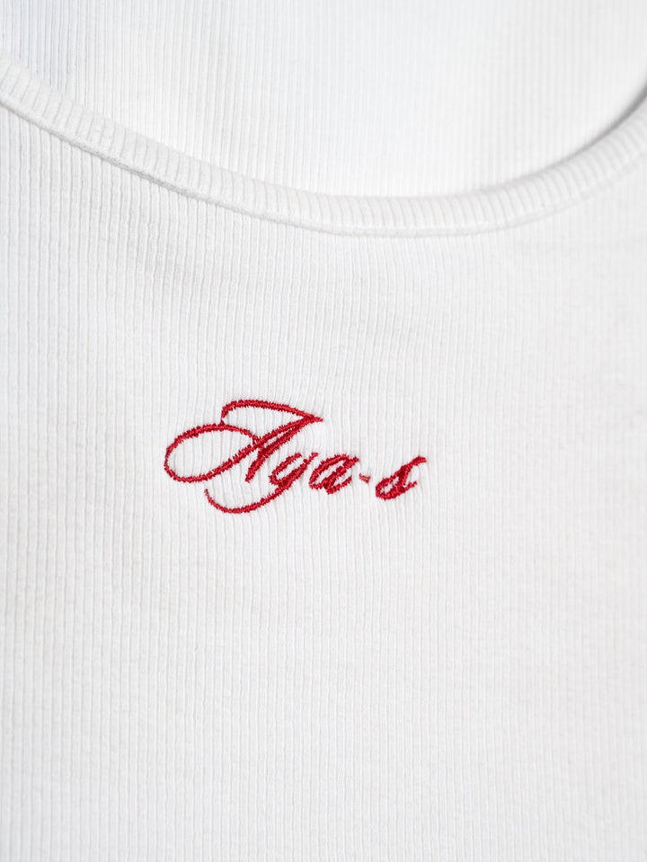 Leora Rib Top Hvid