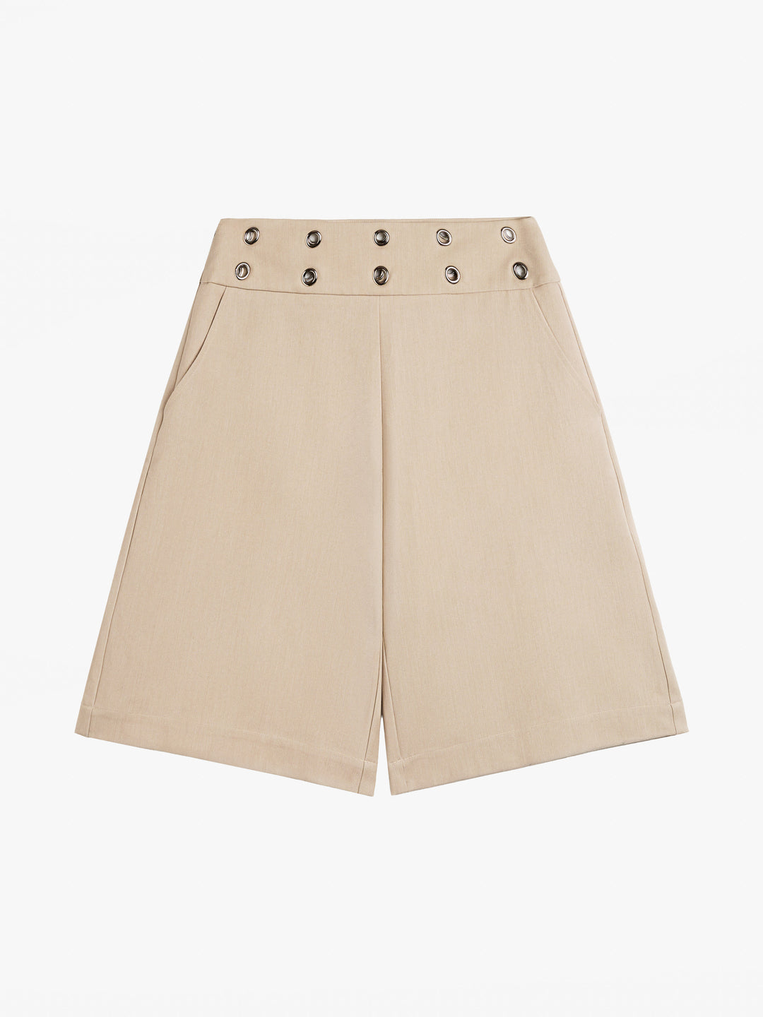 Lara Eyelet Shorts Cremehvid