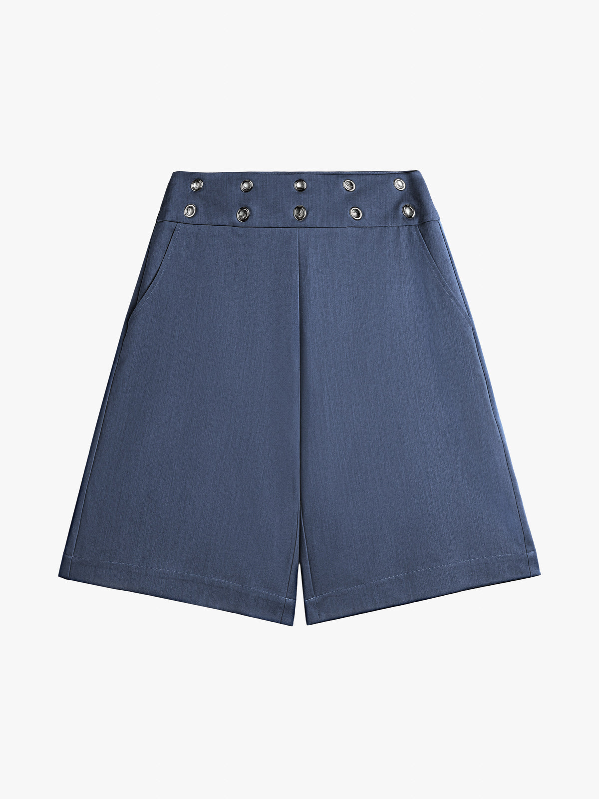 Lara Eyelet Shorts Blå