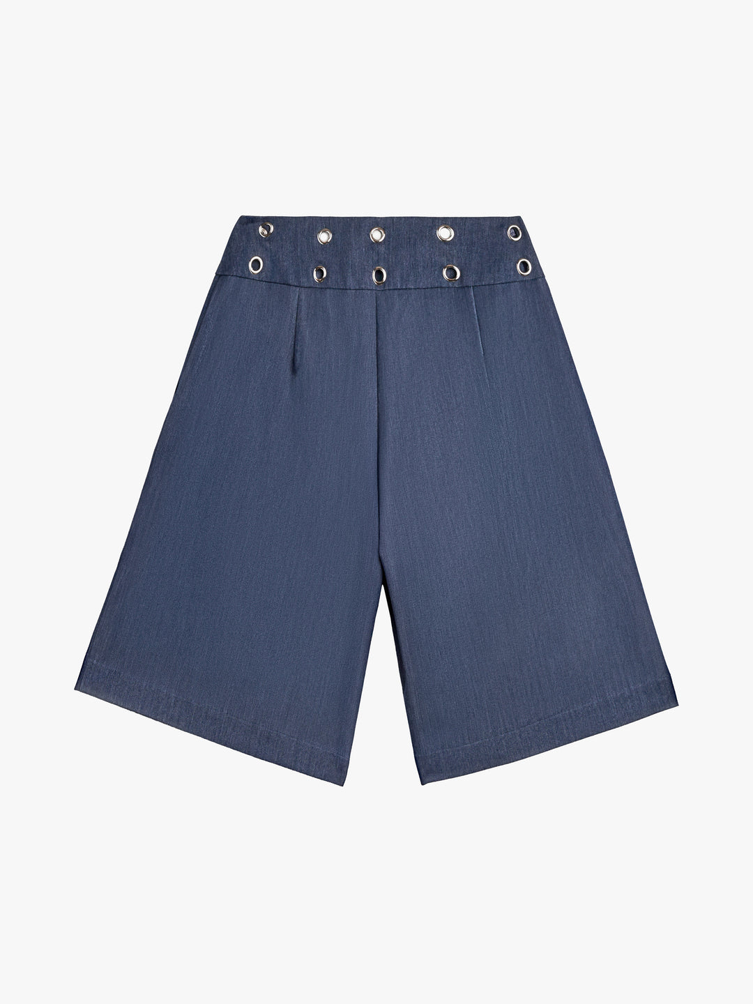Lara Eyelet Shorts Blå