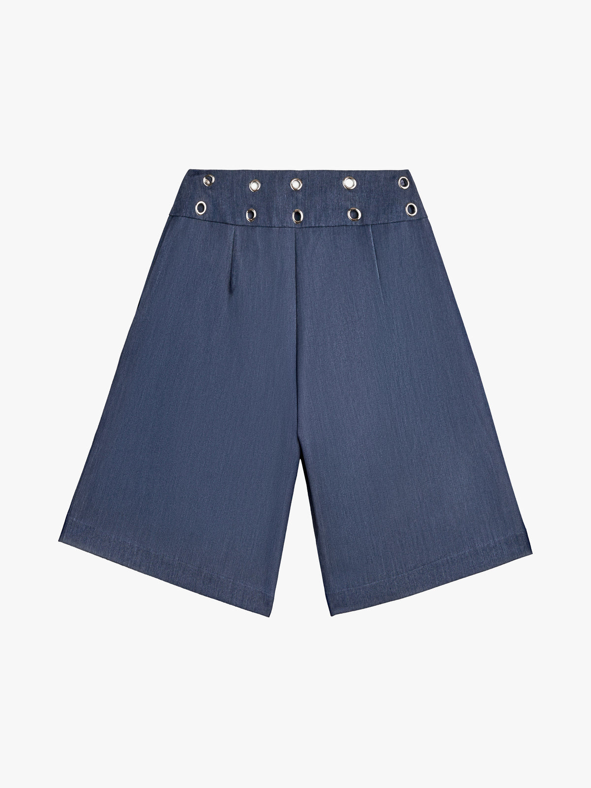 Lara Eyelet Shorts Blå