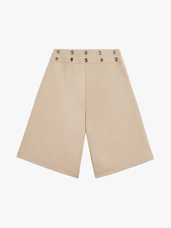 Lara Eyelet Shorts Cremehvid