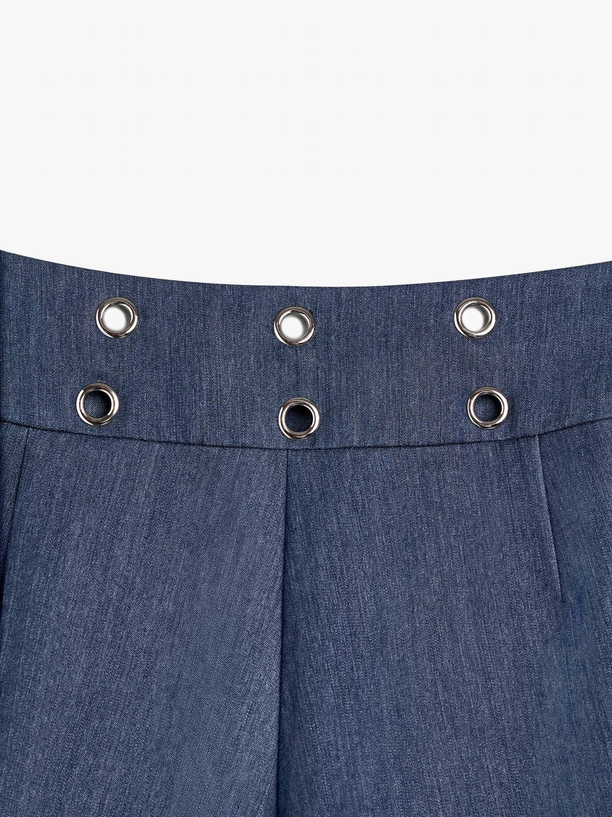 Lara Eyelet Shorts Blå