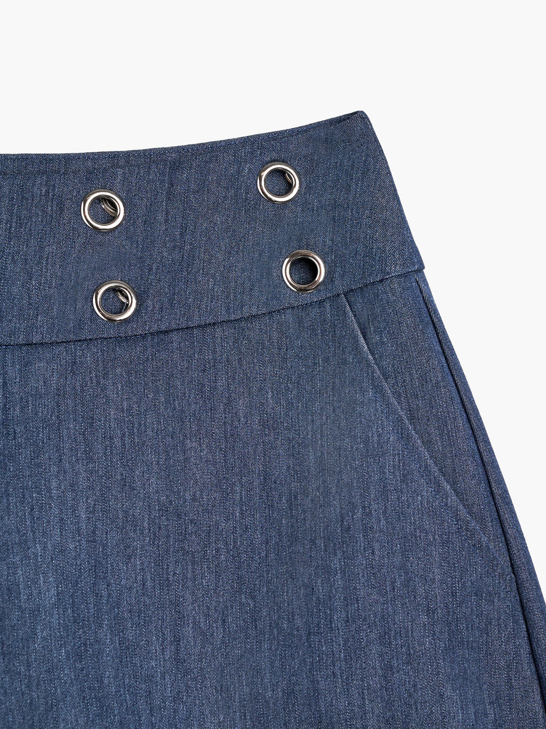 Lara Eyelet Shorts Blå