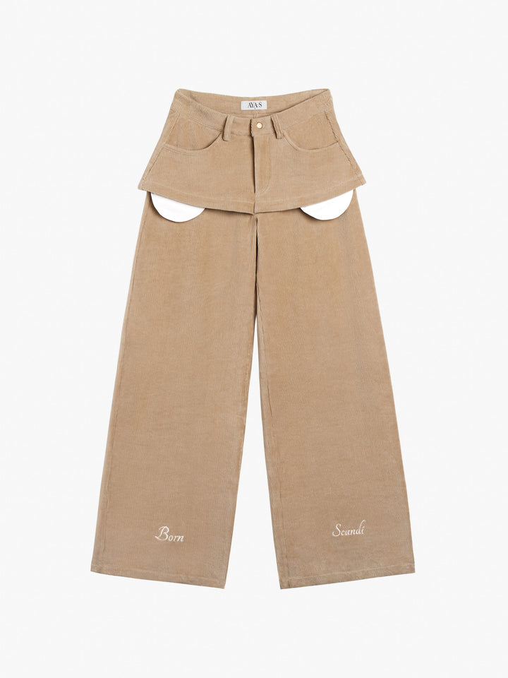 Elora Fløjls Bukser Beige