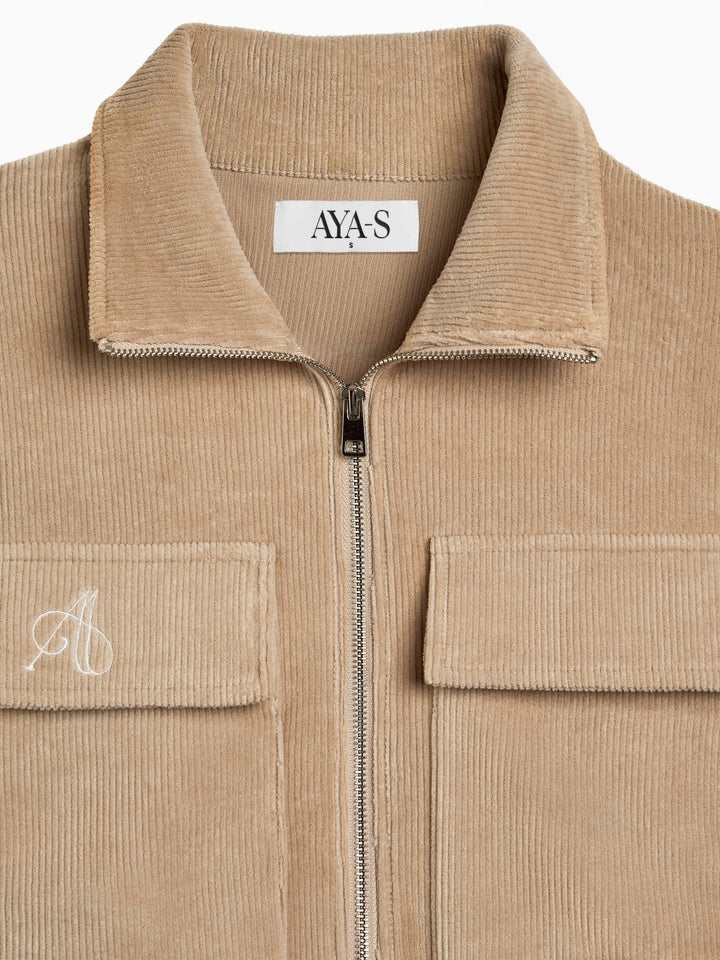 Elora Fløjls Jakke Beige