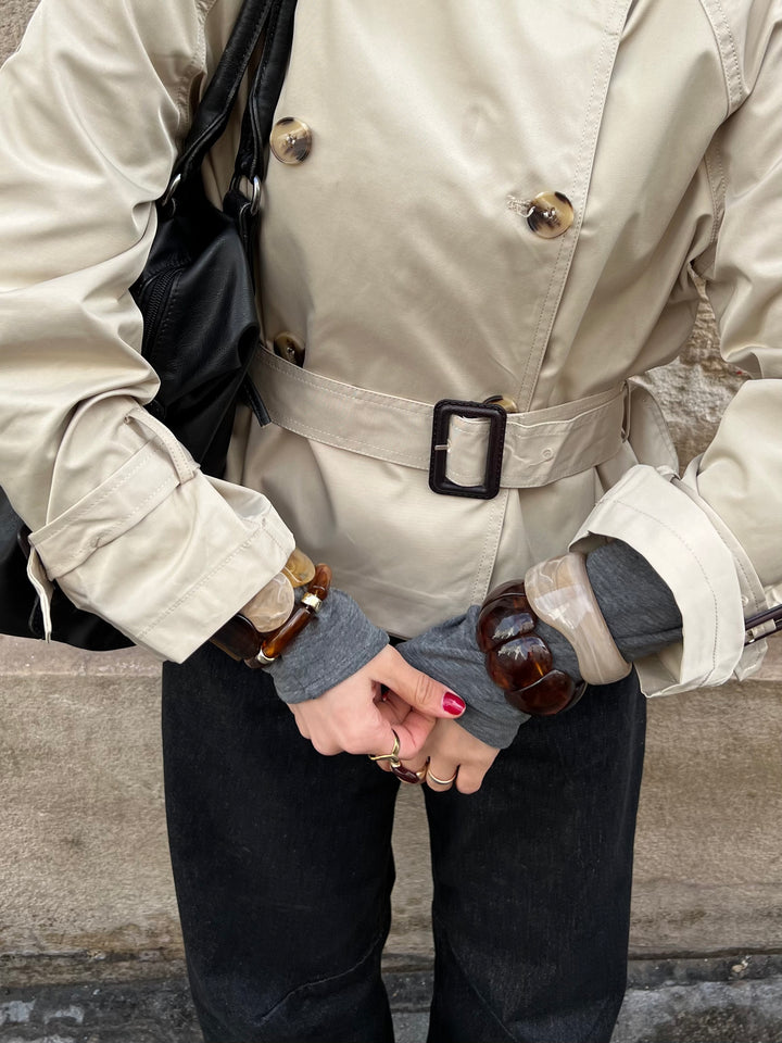 Neo åbent armbånd - Beige