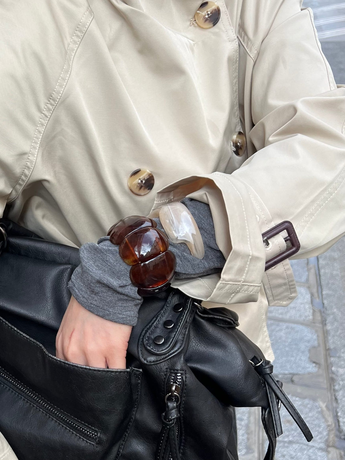 Neo Åbent Armbånd Beige