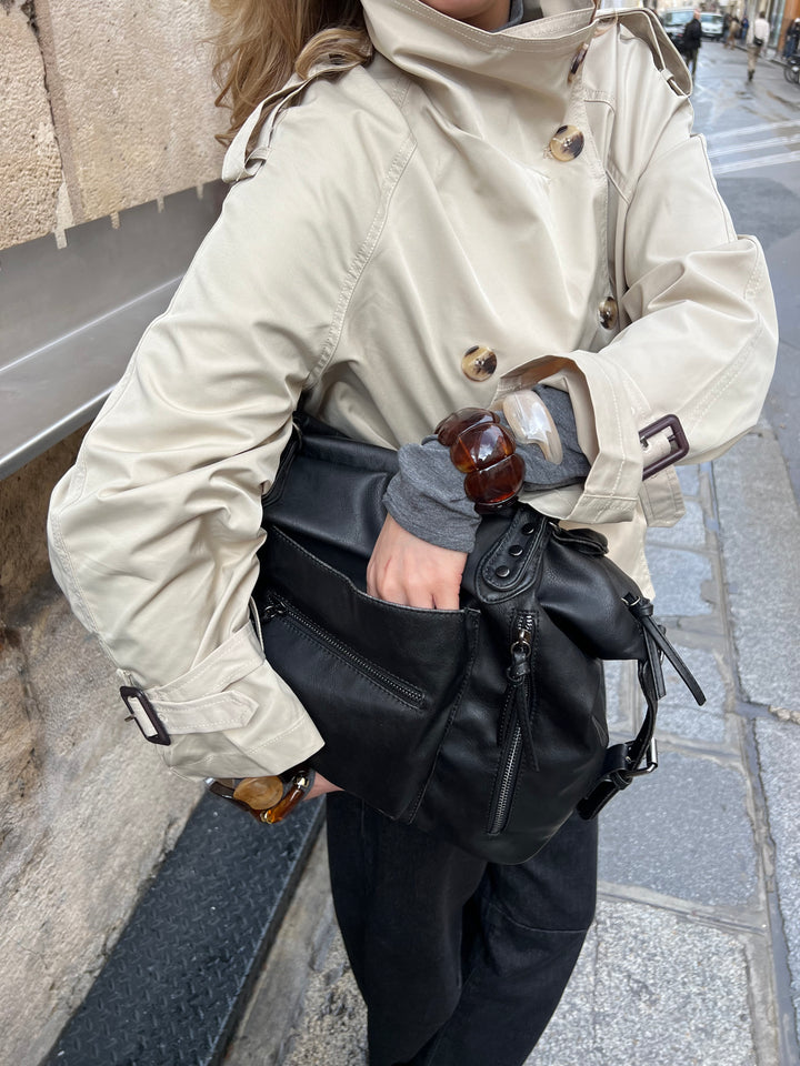Ilya armbånd - Mørkebrun
