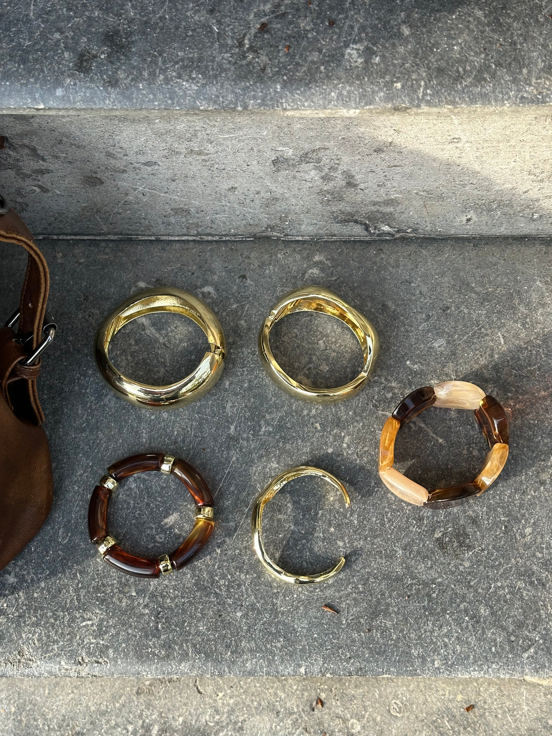 Niva 3 x armbånd - Guld