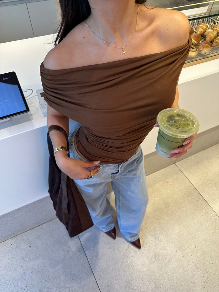 Paola top - Brun