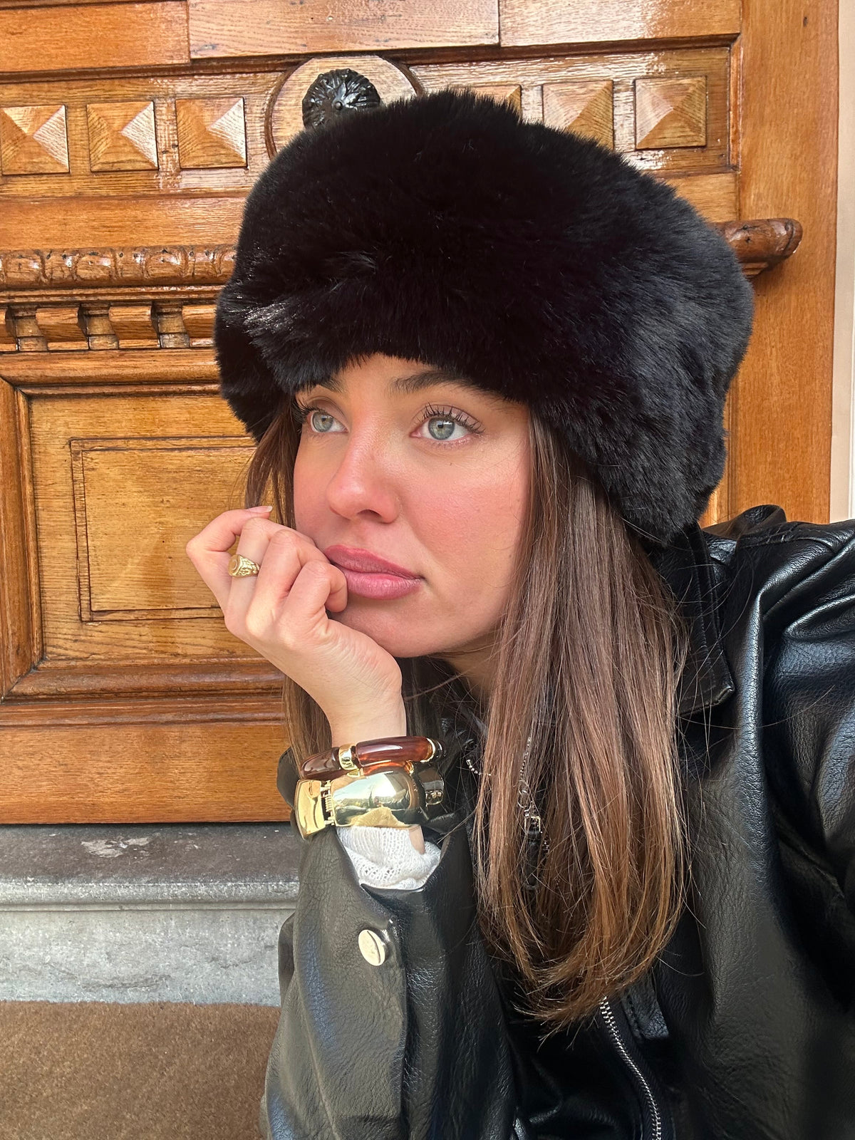 Eira Pels Hat Sort