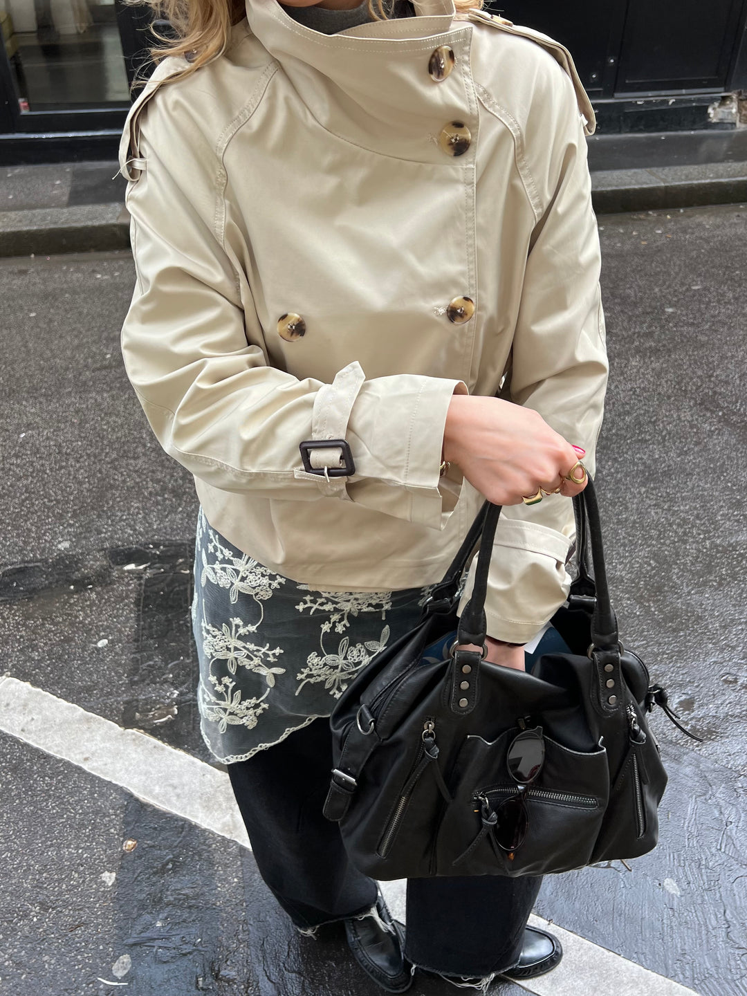 Rue blonde scarf - Cremehvid