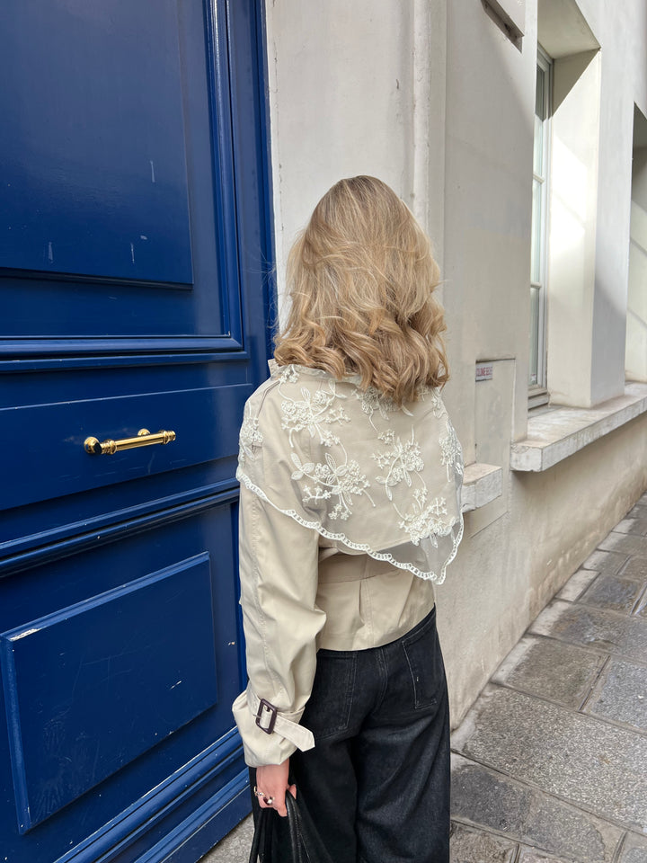 Rue blonde scarf - Cremehvid