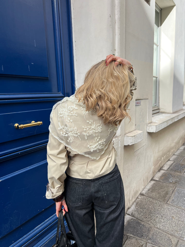 Rue blonde scarf - Cremehvid