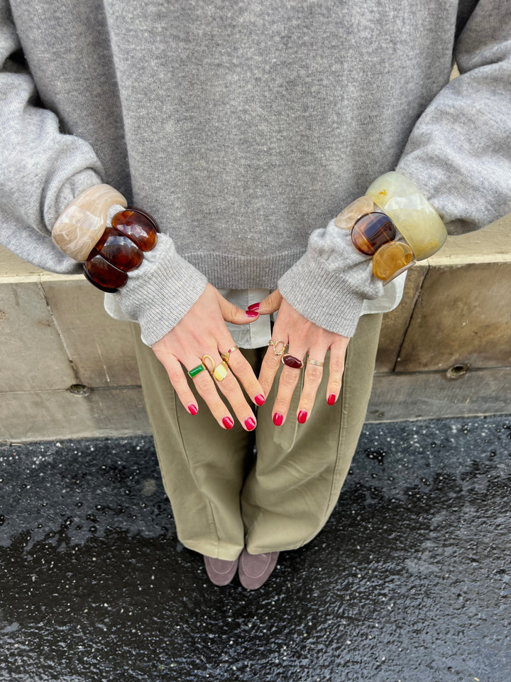 Neo åbent armbånd - Beige