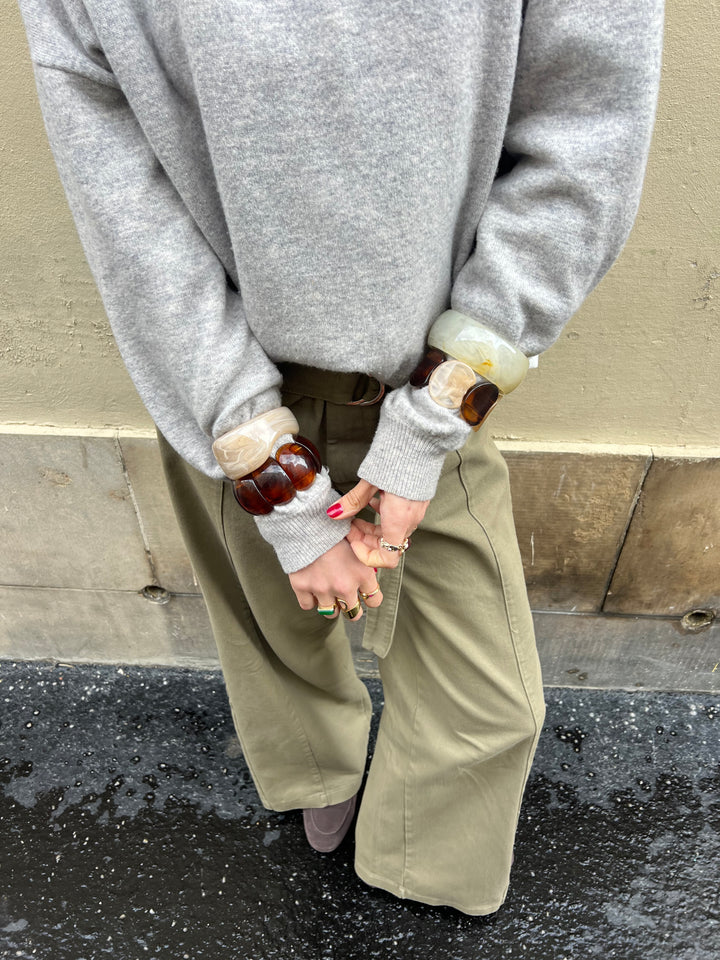 Cleo chunky armbånd - Beige