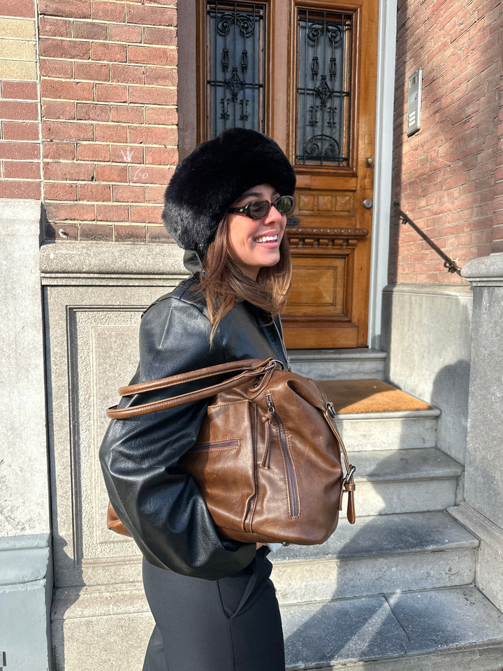 Kiva skuldertaske - Brun