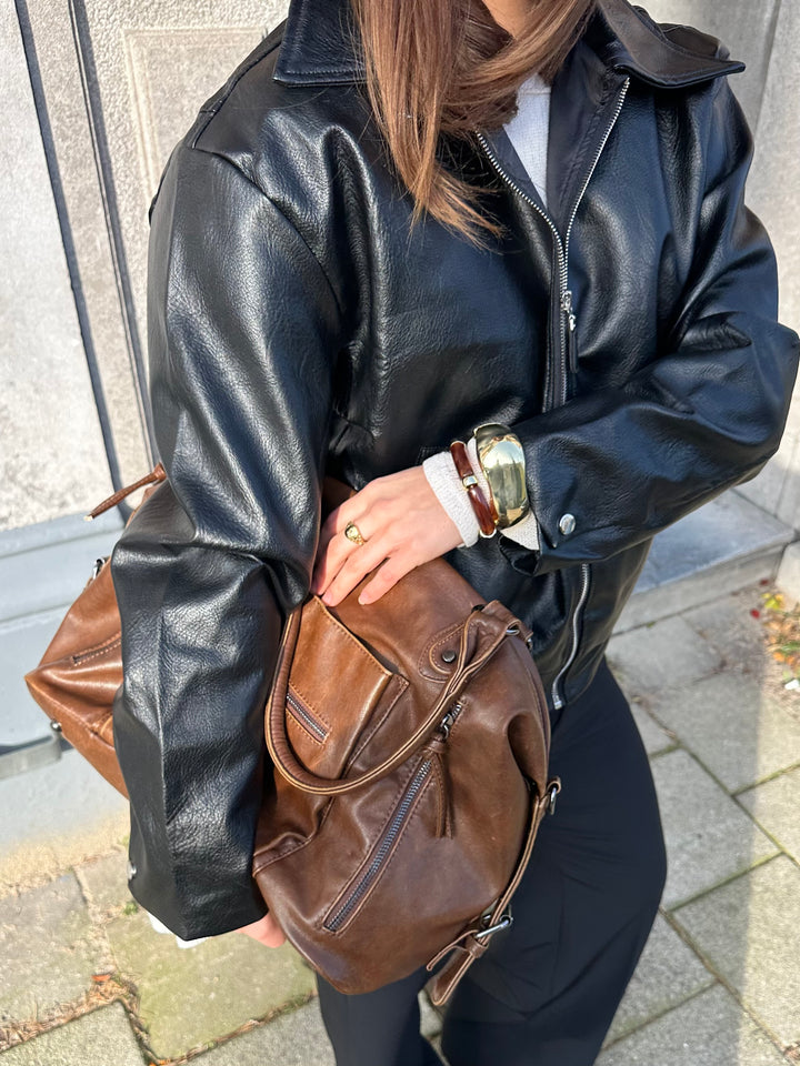 Kiva skuldertaske - Brun