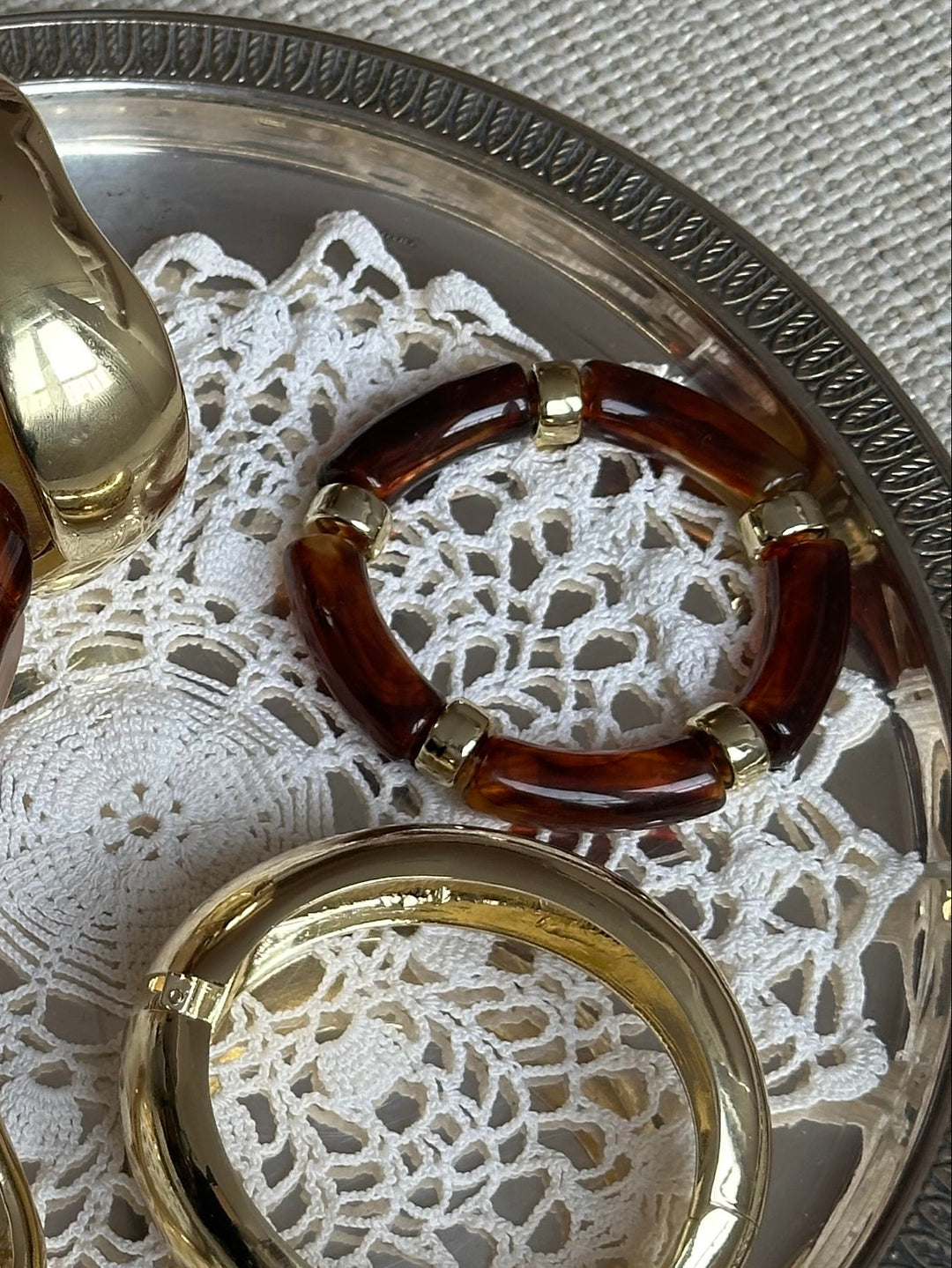 Ora armbånd - Brun/guld